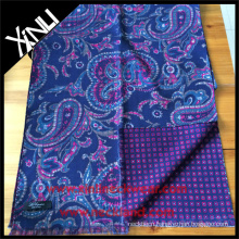 Paisley Geometrical Reversible Printed Scarf for Men in Blue Pink Personalized Men Scarf